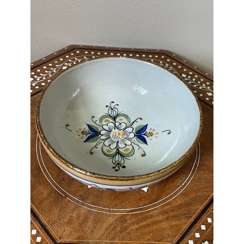 Vintage Erandi Floral Pottery Bowl México